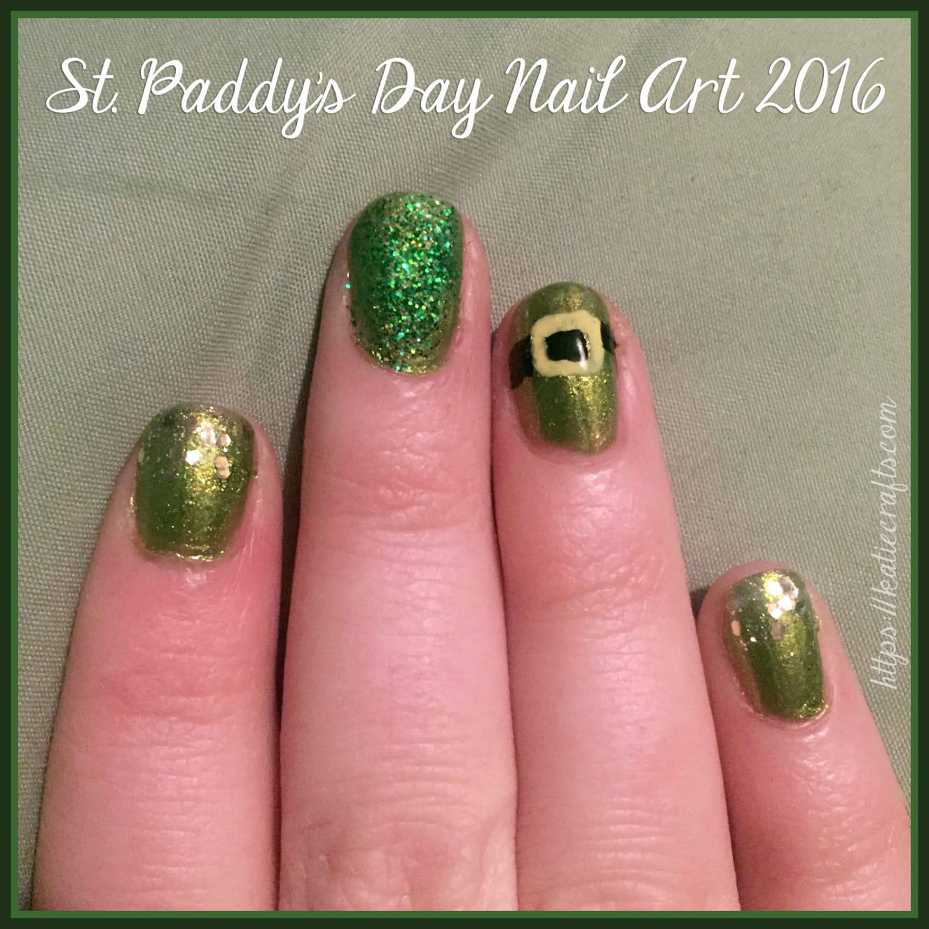 St. Paddy's Day Nail Art 2016 by Katie Crafts; https://www.katiecrafts.com