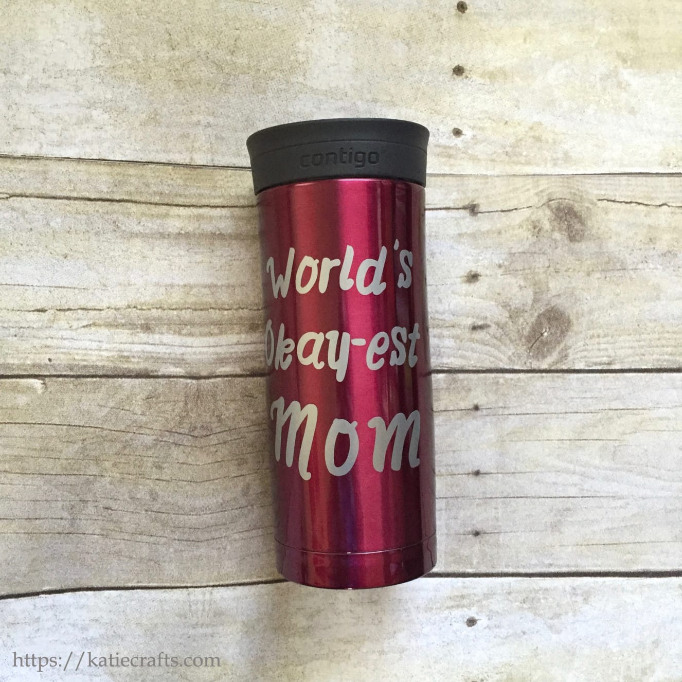 Mother's Day Gift Idea: Travel Mug on Katie Crafts; https://www.katiecrafts.com