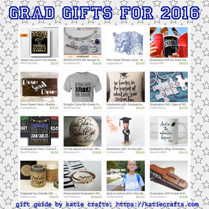 Gifts for Grads 2016 Shopping Guide on Katie Crafts; https://www.katiecrafts.com