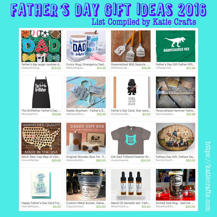 Father's Day Gift Ideas 2016 on Katie Crafts; https://www.katiecrafts.com